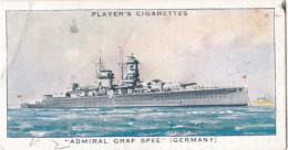 Modern Naval Dress.1939 - 24 Graf Spee, Germany, Battleship - Players Cigarette Card - Player's