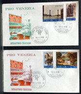 2 FDC   - ITALIA REPUBBLICA  - SALVIAMO VENEZIA - ANNO 1973 - FDC