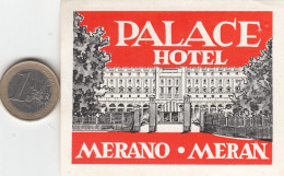 ETIQUETA - STICKER - LUGGAGE LABEL HOTEL PALACE - MERANO MERAN     -ITALIA - Etiquetas De Hotel