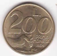 San Marino, 200 Lire 1991, Premier Pièce, En Bronze Aluminium, KM# 268, Neuve UNC - San Marino