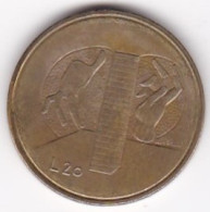 San Marino, 20 Lire 1976, Sécurité Sociale , En Bronze Aluminium, KM# 55, Neuve UNC - San Marino
