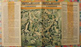 Visitez La Belgique. L'Ardenne. Plan Touristique. Carte Dépliant Tourisme Vers 1950 - Ohne Zuordnung