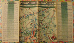 Visitez La Belgique. Le Namurois, Namur. Plan Touristique. Carte Dépliant Tourisme Vers 1950 - Non Classés