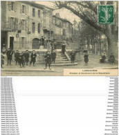 81 LABRUGUIERE. Kiosque à Musique Et Boulevard De La République 1909 Tabac - Labruguière