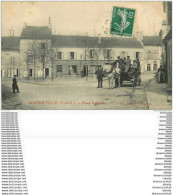 78 SARTROUVILLE. Attelage Place Nationale Café Tabac Epicerie Billard 1908 - Sartrouville