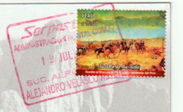 "Bataille D'Ayacucho" Parque Arqueologico Nacional De MACHUPICHHU (Entrée Du Parc) ,adressé à Andorra - Pérou