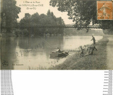 95 NEUVILLE-SUR-OISE. Pêcheurs Près Du Pont 1929 - Neuville-sur-Oise