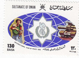 SCH - Oman 1986 Peace Year 1v. Complete Set MNH - Omán