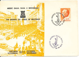 Yugoslavia Cover CHESS The Month Of Chess In Beograd With Cachet 20-10-1972 - Echecs
