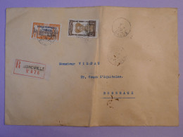 U26 GABON AEF LETTRE  PURE ARCHIVE DECOUVERTE  1931 RECO LIBREVILLE A BORDEAUX FRANCE+N°104 .105 +AFF. INTERESSANT+++ - Storia Postale