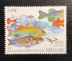 GREECE 2016 , EUROMED, FISH OF THE MEDITERRANEAN , MNH - Ungebraucht