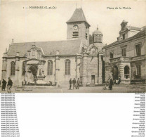 PHL 95 MARINES. Place De La Mairie Bien Animée état Impeccable Et Vierge - Marines