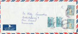 Turkey Air Mail Cover Sent To Denmark 16-9-1974 Topic Stamps - Luchtpost