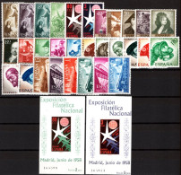 Spagna 1957/58 Annate Completa / Complete Year Set **/MNH VF/F - Années Complètes