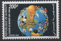 Djibouti Dschibuti 1994 Mi. 601 ** Neuf MNH Coupe Du Monde De Football FIFA World Cup Soccer Fußball WM USA RARE ! - Yibuti (1977-...)
