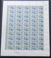 LEVANT - 1943 - Poste Aérienne PA N°YT. 10 - 4f Sur 3f Bleu-vert - Feuille Complète - Neuf Luxe ** / MNH / Postfrisch - Ungebraucht