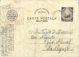 ROMANIA 1949 MILITARY, CENSORED, OPM 2468 BUCURESTI POSTCARD STATIONERY - 2de Wereldoorlog (Brieven)