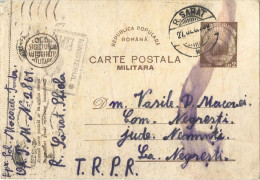 ROMANIA 1950 MILITARY, CENSORED, OPM 2861 RAMNICU SARAT POSTCARD STATIONERY - World War 2 Letters