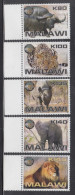 2011 Malawi Big 5 Wildlife Lions Elephants Rhinos Leopards Complete Set Of 5 MNH - Malawi (1964-...)