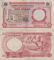 Nigeria 1 Pound ND (1967) P-8 Banknote Africa Currency  #5134 - Nigeria