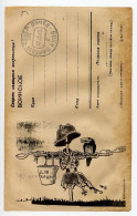 USSR / Russia WWII 1943 Military Postal Stationery Anti-German Propaganda Leaflet, German Scarecrow - Lettres & Documents
