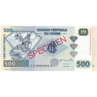Billet, Congo Democratic Republic, 500 Francs, 2002, 04.01.2002, KM:96s, NEUF - Democratische Republiek Congo & Zaire
