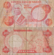 Nigeria 10 Naira ND (1984-2000) P-25c Banknote Africa Currency #5136 - Nigeria