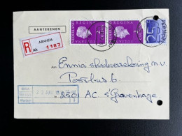 NETHERLANDS 1978 REGISTERED POSTCARD ARNHEM TO 'S GRAVENHAGE 21-06-1978 NEDERLAND AANGETEKEND - Lettres & Documents