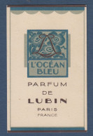 Carte Parfumée  " L'Océan Bleu " De LUBIN - Anciennes (jusque 1960)