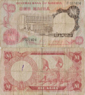 Nigeria 1 Naira ND (1973-78) P-15а Banknote Africa Currency #5137 - Nigeria