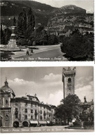 Trento Monumento A Dante E A Cesare Battisti + Piazza Vittorio Emanuele III Con La Torre Di Piazza +Torre Verde E Castel - Trento
