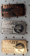 Karate Club Murska Sobota SLovenia Ex YUgoslavia Vintage Pins - Judo