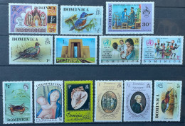 DOMINICA - MH* - LOT - 13 VALUES - Dominique (...-1978)