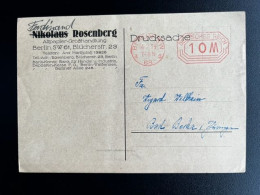 GERMANY 1923 POSTCARD BERLIN TO BAD BERKA 14-02-1923 DUITSLAND DEUTSCHLAND RECYCLING WOOL PAPER - 1922-1923 Lokalausgaben