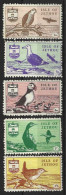 ISLE OF JETHOU..." CHANNEL ISLANDS.."..QUEEN ELIZABETH II...(1952-22.).." 1961.."...BIRDS....SET OF 5...STUCK DOWN..MH.. - Albatro & Uccelli Marini