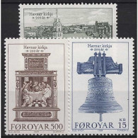 Färöer 1989 200 Jahre Kirche Von Torshavn 179/81 Postfrisch - Faroe Islands