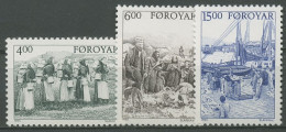 Färöer 1995 Leben Auf Den Färöer-Inseln Um 1900 285/87 Postfrisch - Faroe Islands