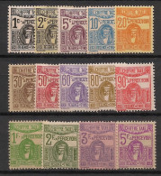 TUNISIE - 1923-29 - Taxe TT N°YT. 37 à 50 - Série Complète - Neuf Luxe** / MNH / Postfrisch - Strafport