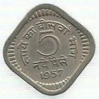 India - 5 Paisa 1957 - Inde