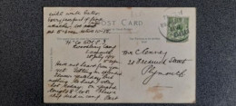 WOODBURY CAMP EXETER 1914 RUBBER SKELETON POSTMARK MILITARY CAMP WW1 ON POSTCARD - Unclassified