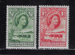 BECHUANALAND 1955-58  SCOTT #154-155 MH - 1885-1964 Herrschaft Von Bechuanaland