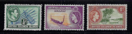 BRITISH SOLOMON ISLAND 1939,1956  SCOTT#67,89,90 MNH - British Solomon Islands (...-1978)