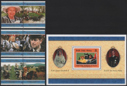 BIOT 1997 - Mi-Nr. 196-201 & Block 9 ** - MNH - Goldene Hochzeit - Territorio Británico Del Océano Índico