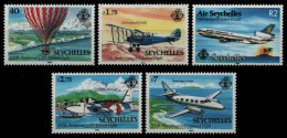 Seychellen 1983 - Mi-Nr. 535-538 & 539 ** - MNH - Flugzeuge / Airplanes - Seychelles (1976-...)