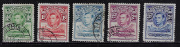 BASUTOLAND 1938 GEORGE VI  SCOTT#18-22 CANCELLED CV - 1933-1964 Colonia Britannica