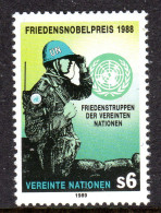 UNITED NATIONS VIENNA - 1989 PEACE-KEEPING NOBEL PEACE PRIZE STAMP FINE MNH ** SG V89 - Neufs