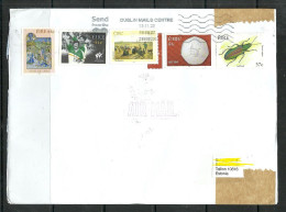 IRLAND IRELAND 2023 Air Mail Cover To Estonia O Dublin With 5 Nice Stamps - Cartas & Documentos