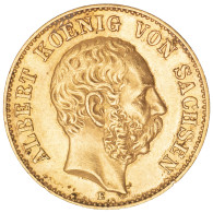 Allemagne-Royaume De Saxe 20 Marks Albert Ier De Saxe 1894 Dresde - 5, 10 & 20 Mark Goud