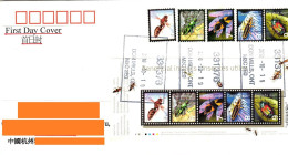 Canada FDC Cover To China — 2010 Insects Stamps 5v & MS/Block - Cartas & Documentos