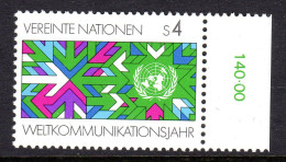UNITED NATIONS VIENNA - 1983 WORLD COMMUNICATIONS YEAR STAMP FINE MNH ** SG V29 - Ongebruikt